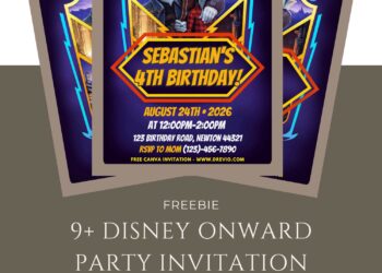 Free and Editable Epic Disney Onward Birthday Invitation Templates Made in Canva. Customize Online for free