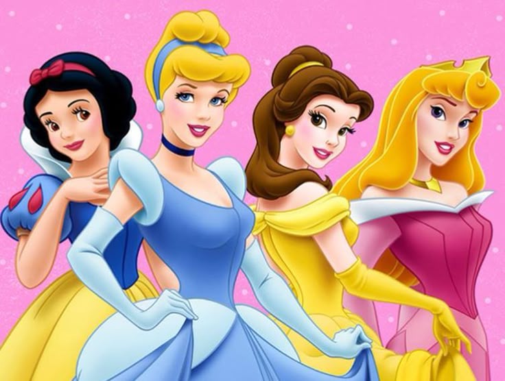 disney princess Cinderella, Snow White, Aurora and Belle