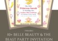 Free and Editable Princess Belle Birthday Invitation Templates Made in Canva. Customize Online for free