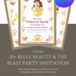 Belle Beauty and the Beast Birthday Party Ideas (+ Free Invitation)