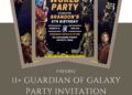 Free and Editable Epic Guardians of Galaxy Birthday Invitation Templates Made in Canva. Customize Online for free