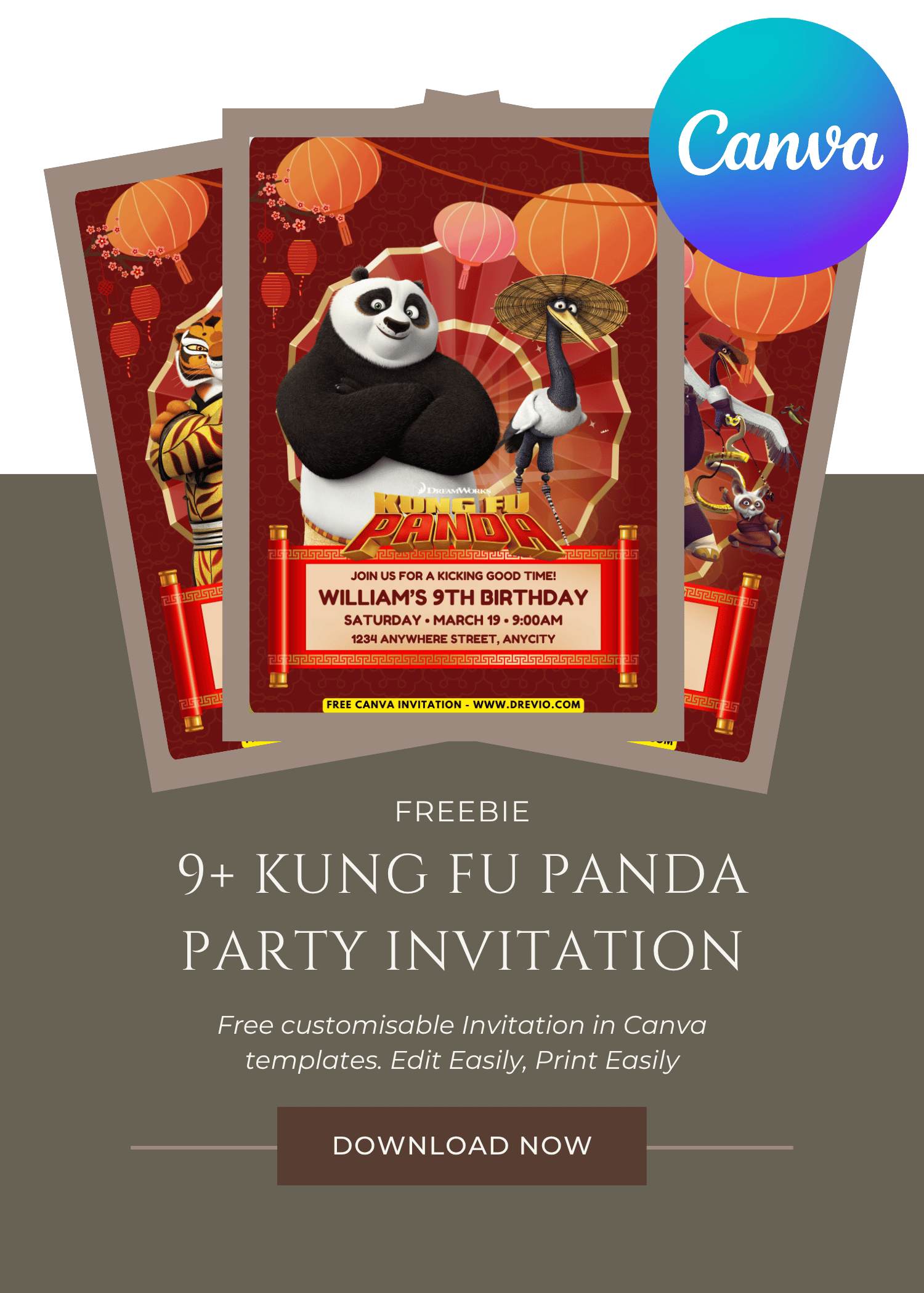 Kung Fu Panda Birthday Party Ideas (+ Free Invitation Template!)