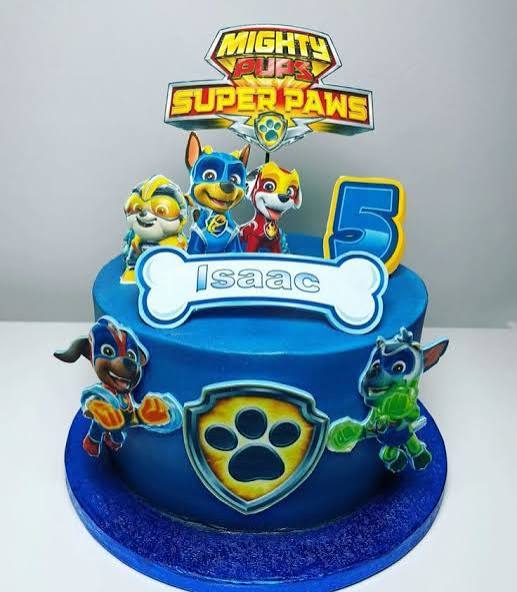 awesome paw patrol mighty pups cake