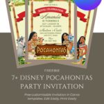 7+ Disney Pocahontas Birthday Invitation (Editable Canva)