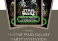 Free and Editable Epic Star Wars Darth Vader Galaxy Birthday Invitation Templates Made in Canva. Customize Online for free