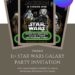 Free and Editable Epic Star Wars Darth Vader Galaxy Birthday Invitation Templates Made in Canva. Customize Online for free