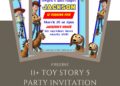 Free and Editable Fun Toy Story 5 Birthday Invitation Templates Made in Canva. Customize Online for free