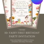 10+ Magical Fairy First Birthday Invitations (FREE Canva Templates & Party Ideas)