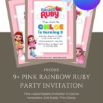 9+ Rainbow Ruby Birthday Invitations with FREE Canva Templates & Easy Party Ideas