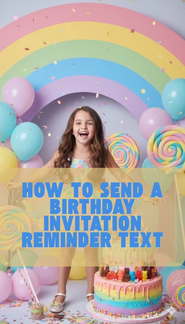 Send a birthday invitation reminder text without sounding pushy. Get simple examples, timing tips, and an easier way to manage RSVPs.