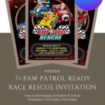 PAW Patrol Ready Race Rescue Birthday Invitations: 7+ Free Canva Templates, Ideas & Party Activities