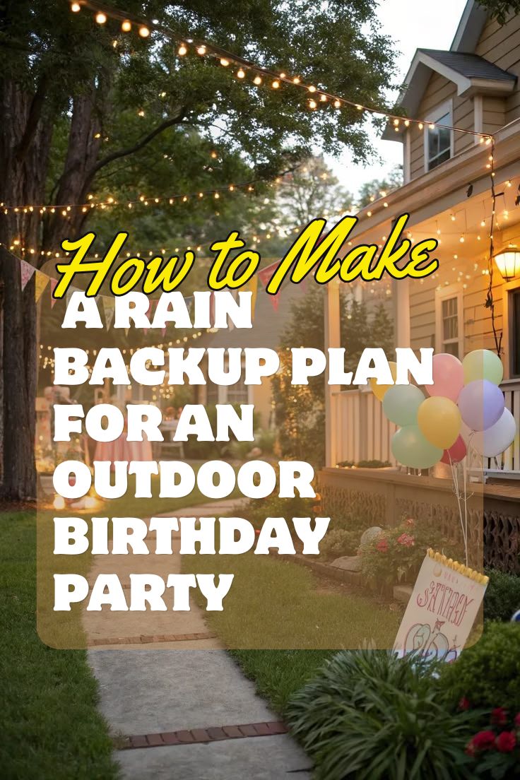 How to Make a Rain Backup Plan for an Outdoor Birthday Party