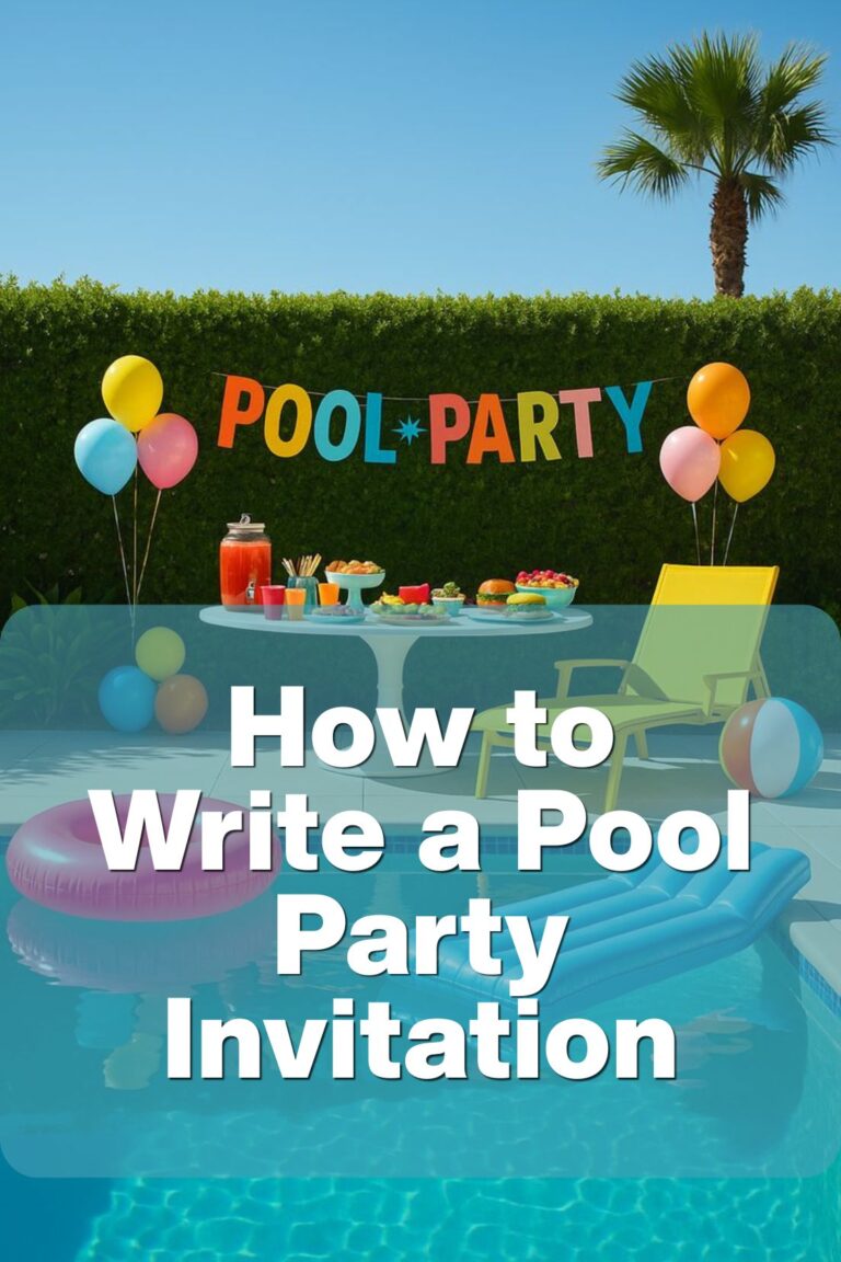 How to Write a Pool Party Invitation