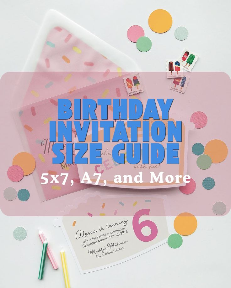 Birthday Invitation Size Guide: 5x7, A7, and More