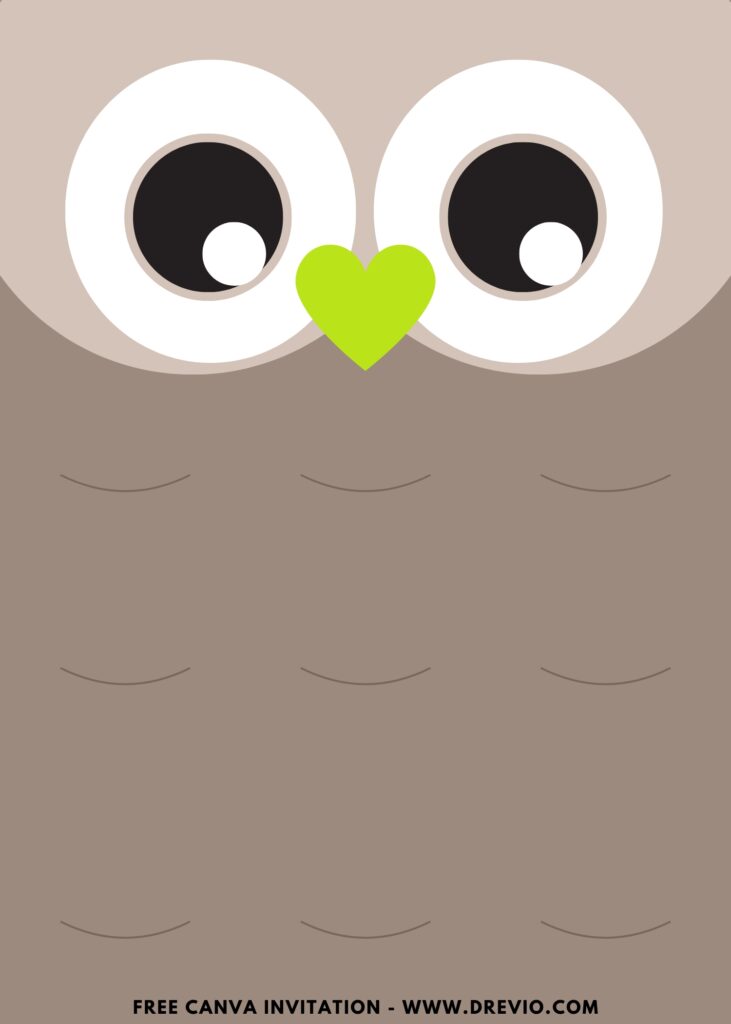 Free and Editable Woodland Baby Owl Birthday Invitation Templates Made in Canva. Customize Online for free