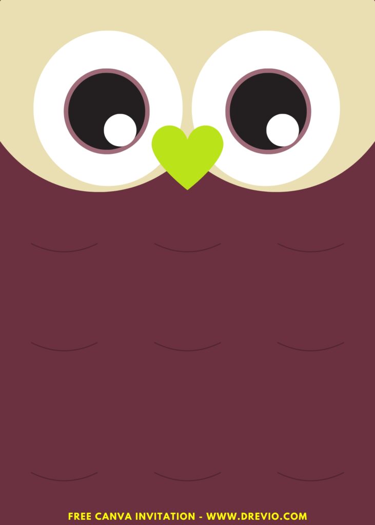 Free and Editable Adorable Woodland Owl Birthday Invitation Templates Made in Canva. Customize Online for free