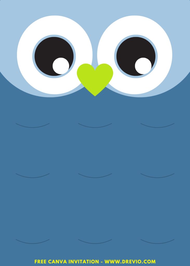Free and Editable Lovely Woodland Owl Birthday Invitation Templates Made in Canva. Customize Online for free