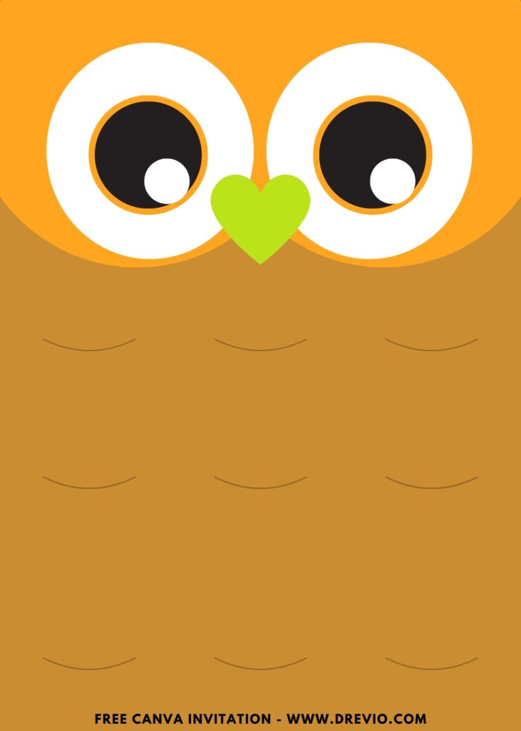 Free and Editable Green Woodland Owl Birthday Invitation Templates Made in Canva. Customize Online for free
