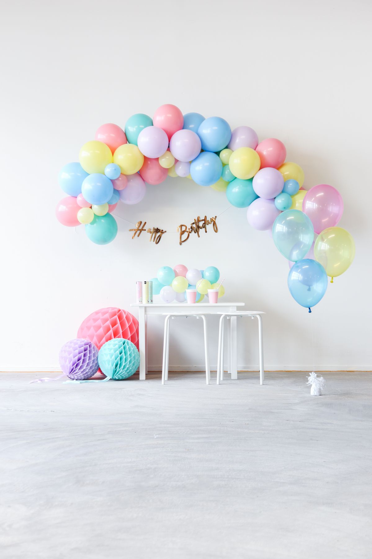 party balloon garland ideas 1