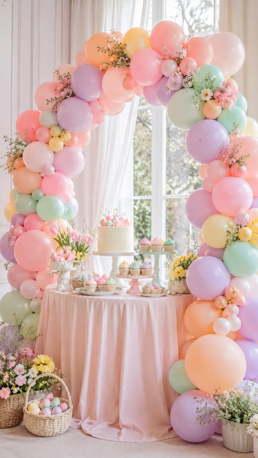 party balloon garland ideas 35
