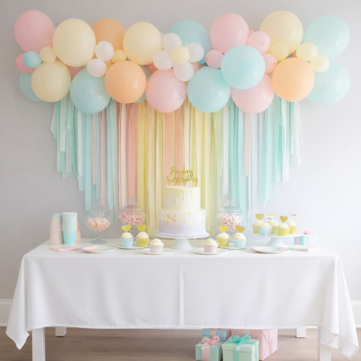 party balloon garland ideas 6